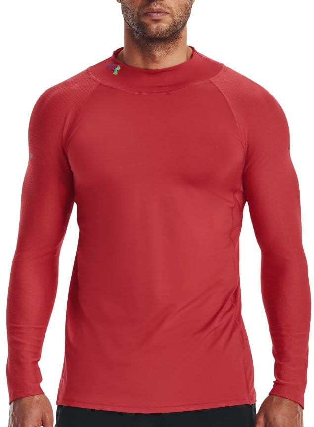 Тениска с дълъг ръкав Under Armour UA SmartForm Rush Mock LS-RED